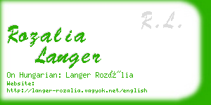 rozalia langer business card